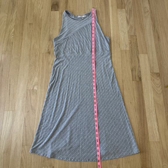 Athleta Santorini High Neck Mix Stripe Sleeveless Modal Knit Dress Womens S Gray - Picture 9 of 10